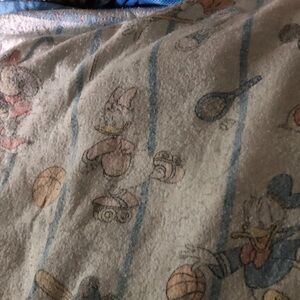 Disney Cream Fleece Donald Duck Throw with Blue and Tan Accents